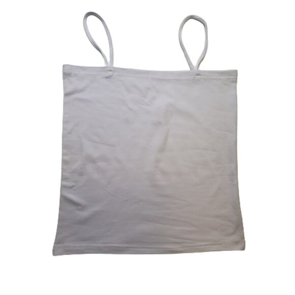 WHITE Spaghetti Strap Camisole White Tank Top - New Without Tags- One Size - Picture 3 of 10